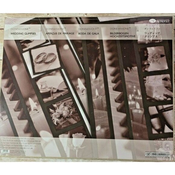 Creative Memories WEDDING GLIMPSES Black & White Scrapbooking Die Cuts - Picture 1 of 2